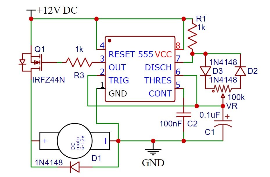 PWM motor speed control circuit