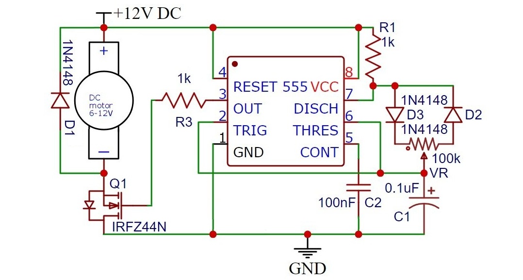 PWM motor speed control circuit