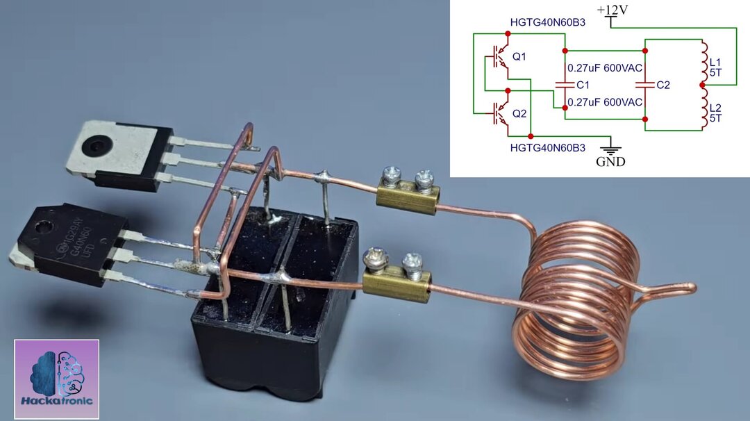 induction heater circuit schematic and its Working