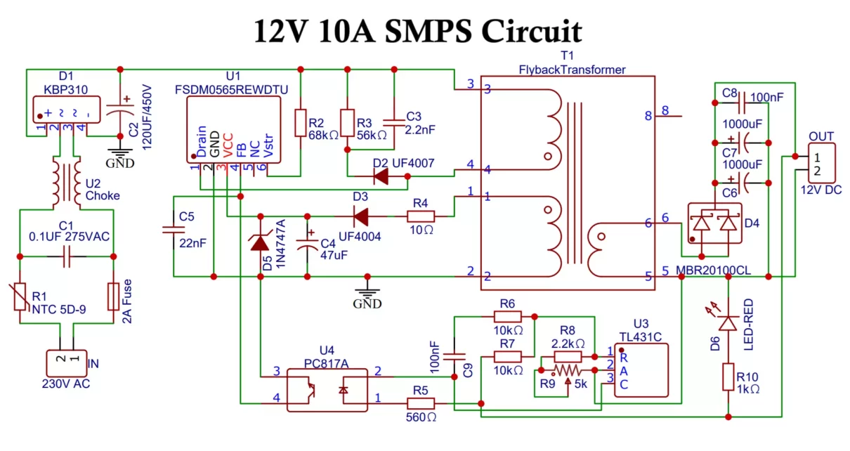 12V power supply circuit